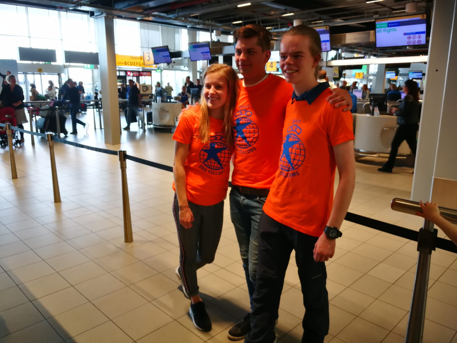 Lisa van Duin klaar voor vertrek op Schiphol, UNP 2019